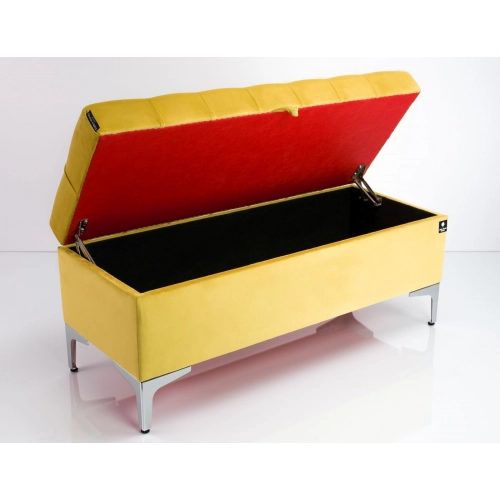 Kufer Skrzynia Pikowany CHESTERFIELD Żółcień Cytrynowa Model  Q-1 Rozmiary od 50 cm do 200 cm